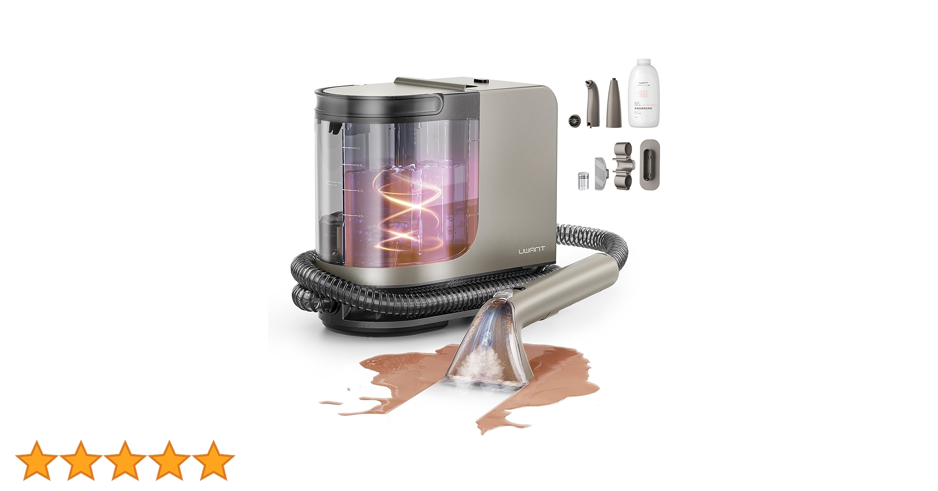 Amazon.co.jp: 【100℃蒸気噴射×18000Pa超強吸引力×60℃加熱お湯】 uwant